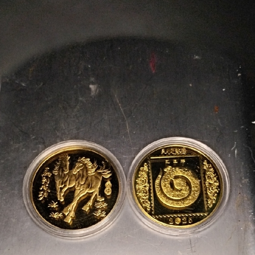 Gold Horse and Dragon Coins